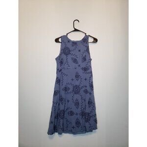 Beige By Eci Womens 10 Sleeveless Mini Dress Sheath Blue Eyelet Embroidered